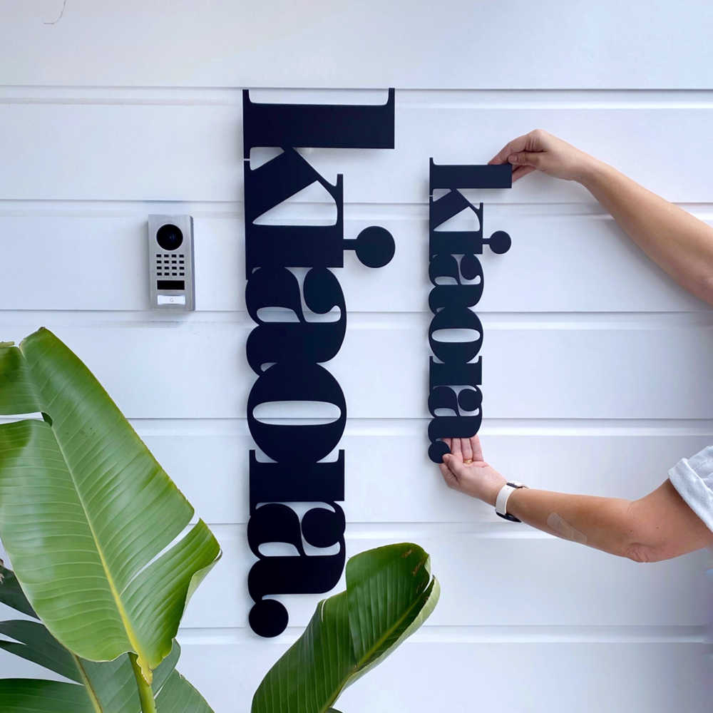 black kia ora sign small - LisaSarah Steel Designs NZ