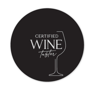 Certified wine Taster BLACK - LisaSarah Steel Designs NZ