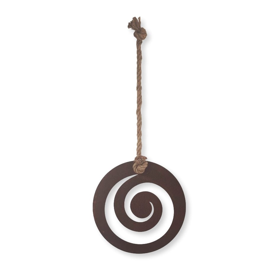 Koru Wall Art. Corten garden art for walls.  NZ made koru design by LisaSarah Steel Designs. 