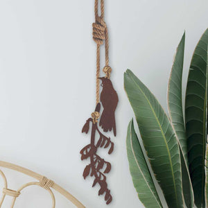 corten Tui & Flax Wall Hanging - LisaSarah Steel Designs NZ