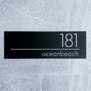 Address sign.  Custom made for your home NZ(60cm x 20cm) LARGE - LisaSarah Steel Designs NZ