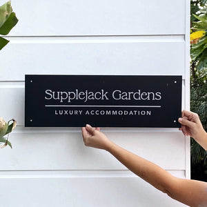 Personalised business sign for Air BNB or luxury accommodation.  NZ made