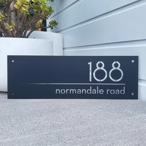 Personalised house address plaque NZ Australia. 