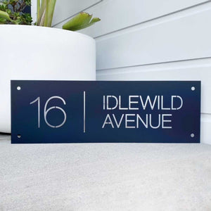 Black steel Personalised house signs NZ