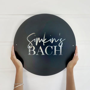 Personalised Bach sign made in NZ - LisaSarah Steel Designs NZ
