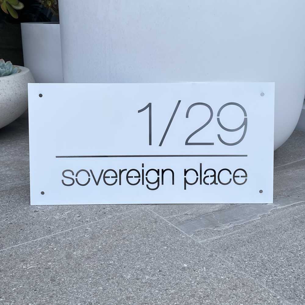 NZ made address sign for outdoors. 
