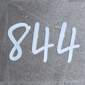 Large white house numbers NZ- LisaSarah Steel Designs NZ