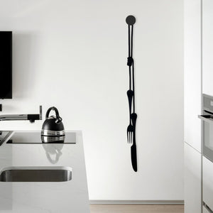 Cutlery decor with black rope - LisaSarah Steel Designs NZ