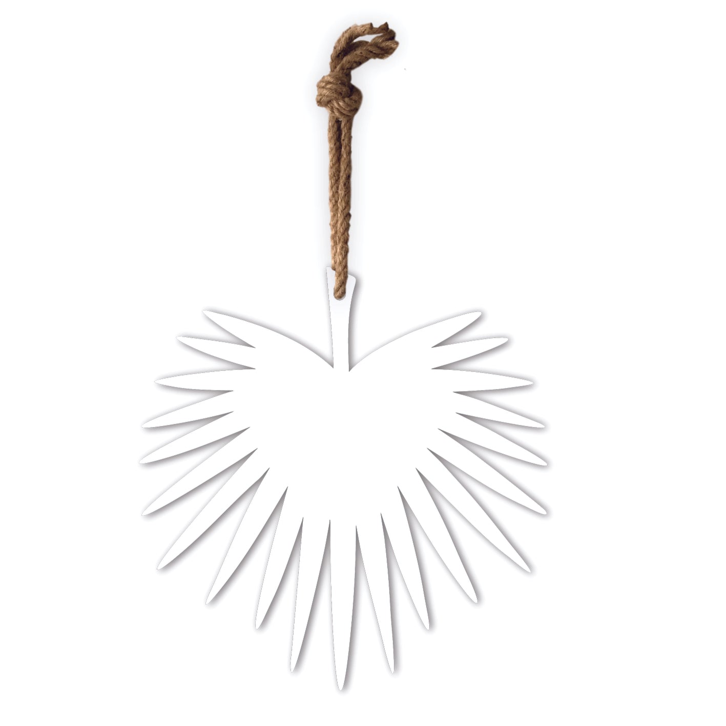 Fan Palm Leaf white - LisaSarah Steel Designs NZ