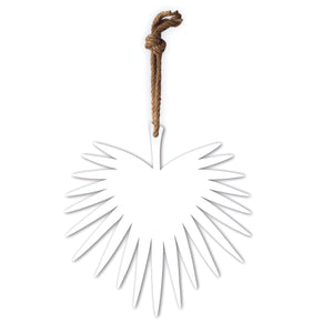 Fan Palm Leaf white - LisaSarah Steel Designs NZ