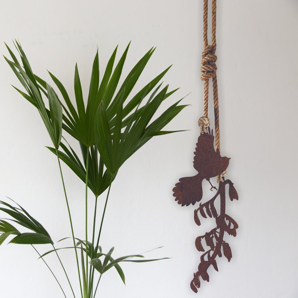 Fantail & Flax Hanging - LisaSarah Steel Designs NZ