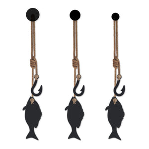 Fish Hook Hanging corten - LisaSarah Steel Designs NZ