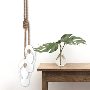 Hanging jandals white - LisaSarah Steel Designs NZ