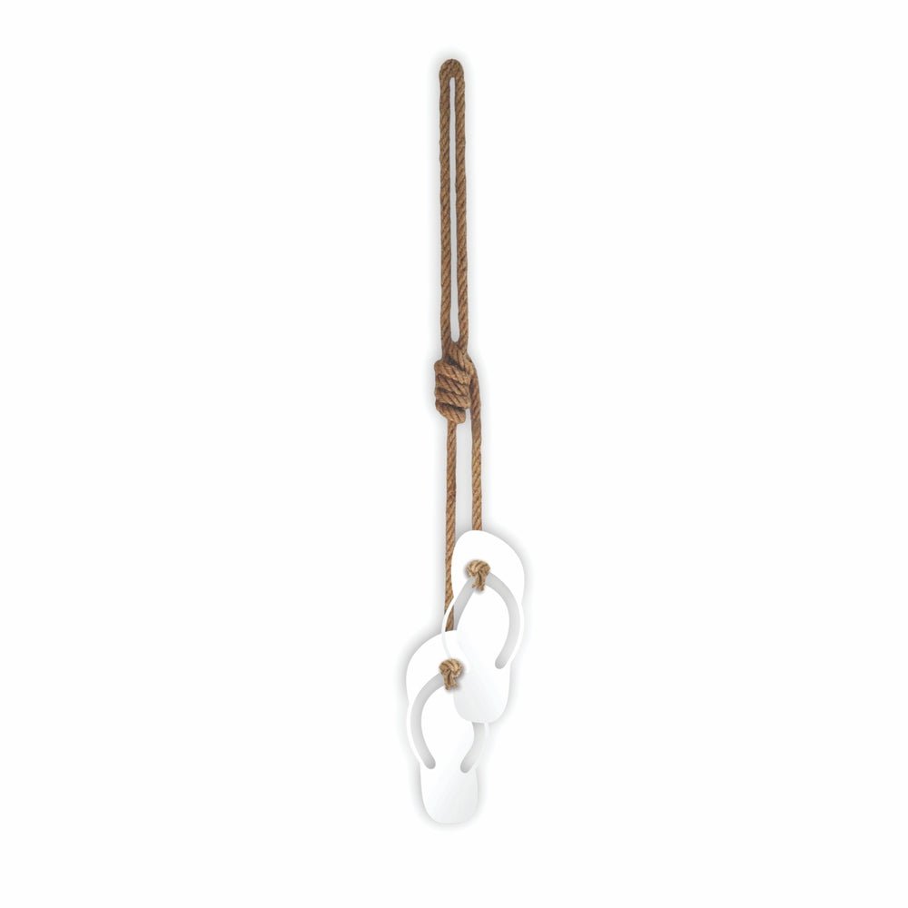 Hanging jandals white - LisaSarah Steel Designs NZ