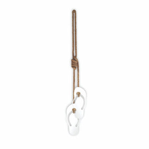 Hanging jandals white - LisaSarah Steel Designs NZ