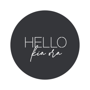 Hello Kia Ora Black - LisaSarah Steel Designs NZ