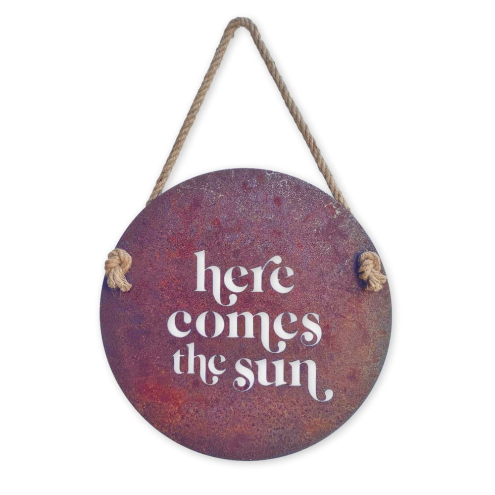 Here Comes the sun Art for outdoors walls NZ made by LisaSarah Steel Designs