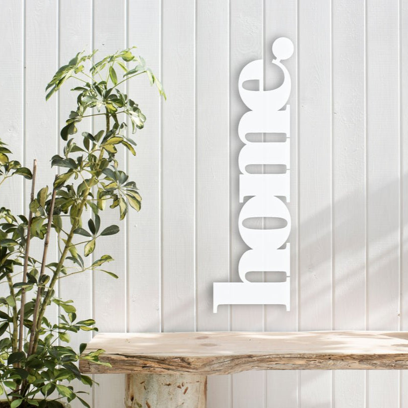 Large white home word for outdoor wall - LisaSarah NZNZ