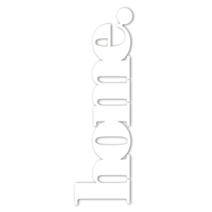 home word (white) - LisaSarah Steel Designs NZ