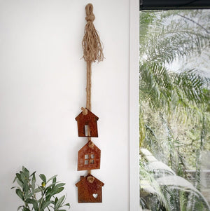 Tiny house wall decor in metal by NZ designer LisaSarah.