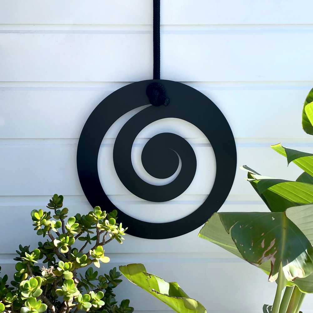 NZ koru design wall art for outdoors walls by LisaSarah