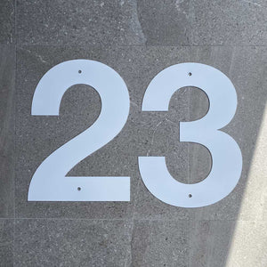 Large steel custom house number or letters (50cm tall) - you choose the font - LisaSarah Steel Designs NZ