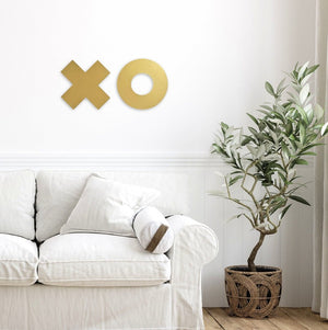 Gold XO wall decor accent idea for modern room NZ