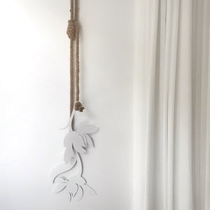 Pretty, delicate magnolia flower white wall decor