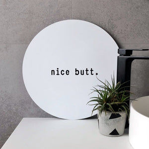 Nice butt funny wall art for bathroom NZ Australia. 