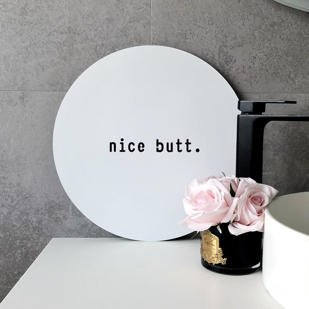 Nice butt funny wall art for bathroom NZ Australia. 