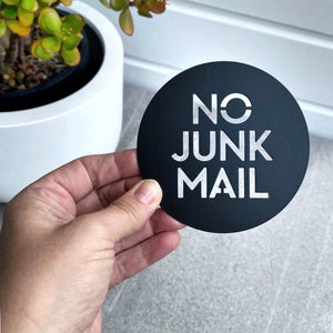 No Junk Mail Black - LisaSarah Steel Designs NZ