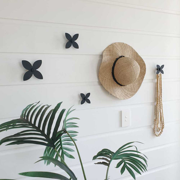 Outdoor Wall hook frangipani Wall Decor for yard NZ LisaSarah Steel Designs NZ