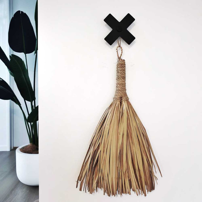 Minimal Wall Hook Cross for outdoors. Pool Towel Hooks NZ LisaSarah Steel Designs NZ