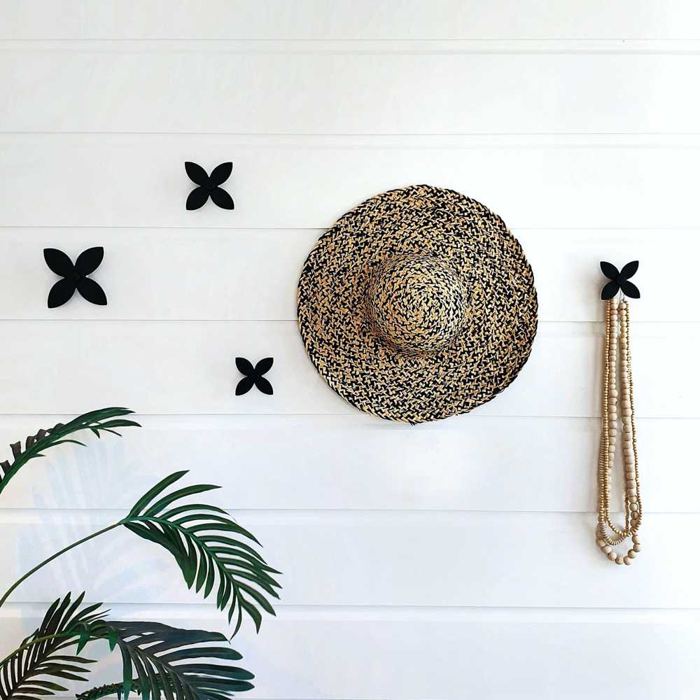 Wall Hooks NZ. Outdoor Wall hook frangipani (set of 5) - LisaSarah Steel Designs NZ