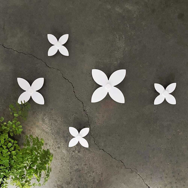 Outdoor Wall hook frangipani WHITE (set of 5) LisaSarah LisaSarah