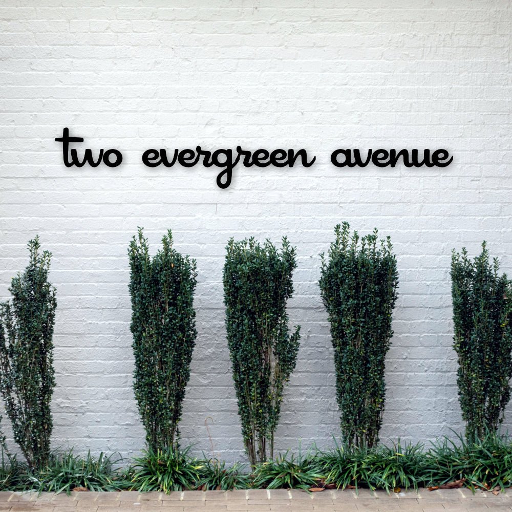 Palm Springs style house number & street name - LisaSarah Steel Designs NZ