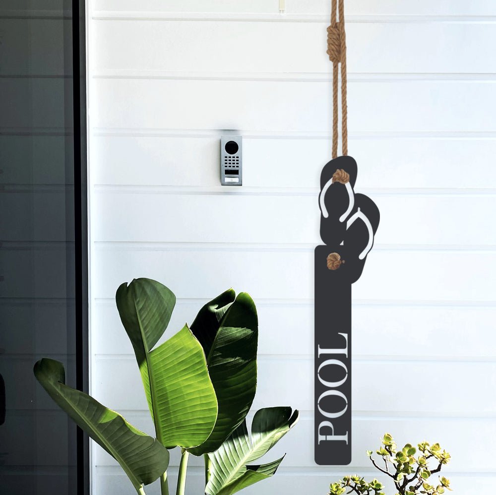 Pool hanging Black - LisaSarah Steel Designs NZ