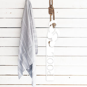 Pool Hanging white - LisaSarah Steel Designs NZ