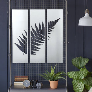 Silver Fern Triptych 65cm tall - LisaSarah Steel Designs NZ