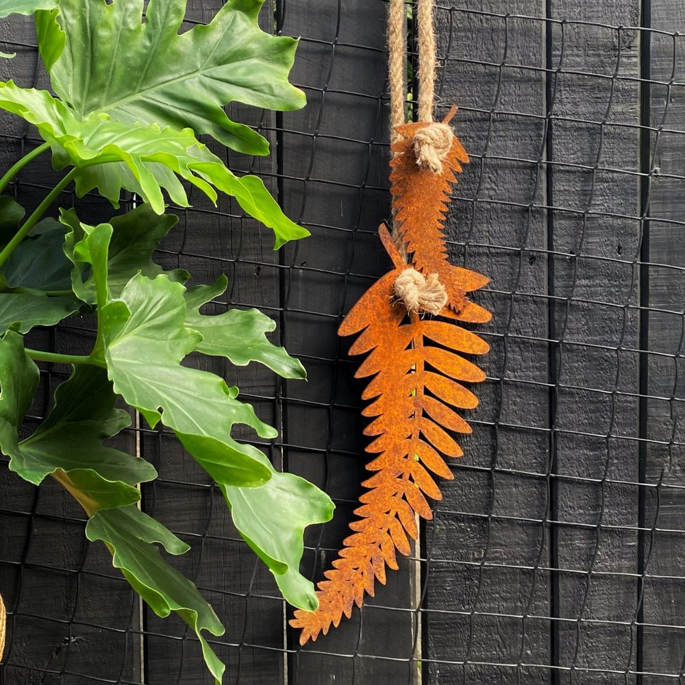 Close up of the New Zealand silver fern 