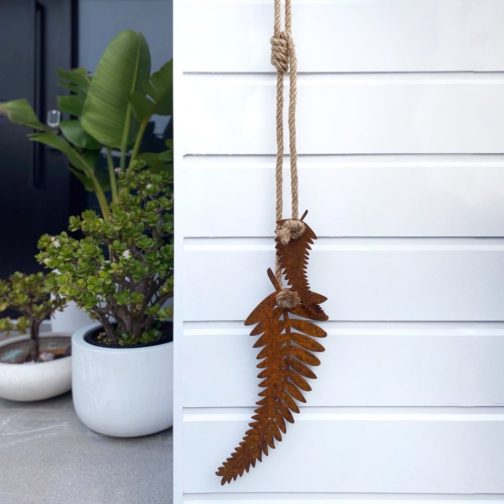 Close up of the New Zealand silver fern 