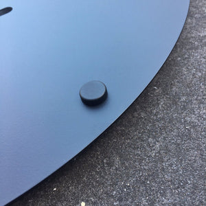 Stand off wall mount close up on circle sign, set of 4, your choice of colour - LisaSarah Steel Designs NZ