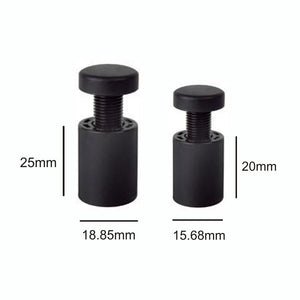 Black resin stand off wall mounts, set of 4, your choice of colour - LisaSarah Steel Designs NZ