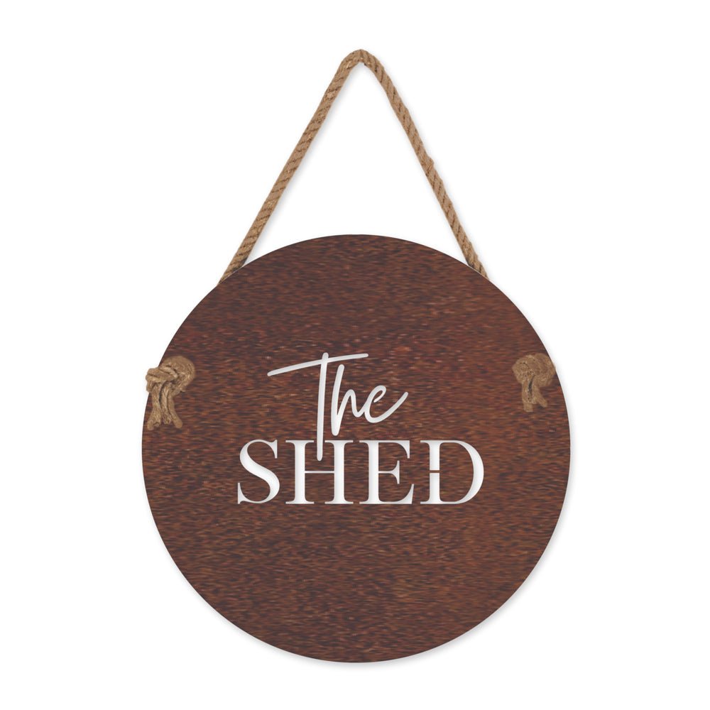 The Shed sign CORTEN - LisaSarah Steel Designs NZ