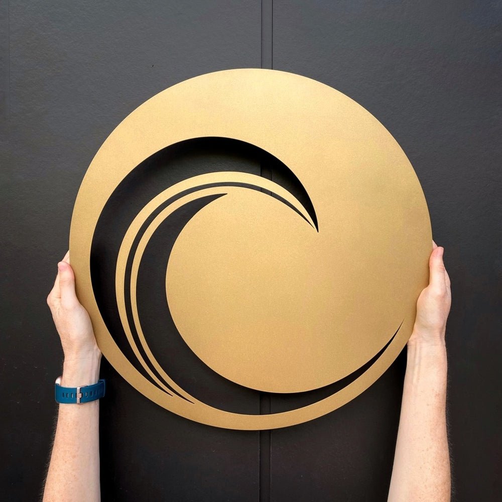 The Wave LARGE Gold - LisaSarah Steel Designs NZ
