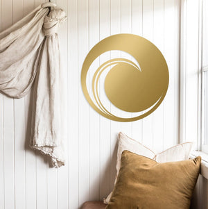 The Wave LARGE Gold - LisaSarah Steel Designs NZ