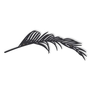 Tropical palm leaf black LARGE - LisaSarah Steel Designs NZ