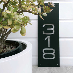 Vertical Custom address sign Large (60cm x 20cm) - LisaSarah Steel Designs NZ