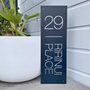 Black steel metal premium quality Address Signs for your House NZ.