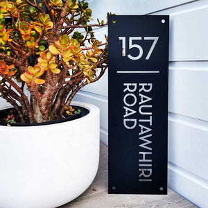 Modern House Numbers NZ.  Address Signs.